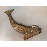 Brass dolphin said to be from the HMS Ark Royal (please remember to check condition of lots before