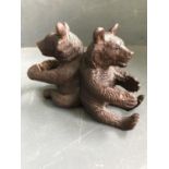 Pair of Black Forest bears (please remember to check condition of lots before bidding at auction &