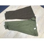 2 pairs shooting breeks - 1 tweed 1 green (please remember to check condition of lots before bidding