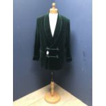 Gentlemans green velvet smoking jacket by Turnbull & Asser Size 42 (please remember to check