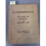 A J Munnings RA 'Pictures of Horses and English Life' 1st edition published Eyre & Spottiswode