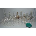 Qty of glass including 9 decanters