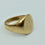 Gold signet ring