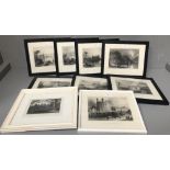 W H Bartlett & JJ Hinchcliffe framed engravings of Welsh scenes (13)