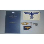 Small collection of German military badges & insignia 1914-18 service medal Pte FJ Donegan CFC