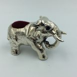 Silver elephant shaped pin cushion