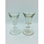 2 C19th drinking glasses