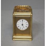 Brass & glass sided repeating carriage clock