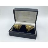 Pair of 9ct gold elephant cufflinks by Harriet Glenn 162g