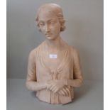 Italian terracotta bust of a lady