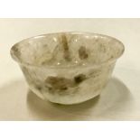 C20th Chinese hardstone bowl 9l X 8D cm