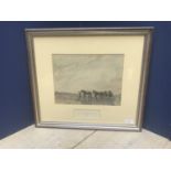 Claude Muncaster (1903-1974) British watercolour " A working team on the land" 22x29 f&g