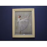Studio framed mixed method portrait of a ballerina 69x49cm