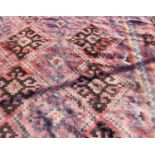 Wool Kelim rug in greys/pinks & black with a geometric pattern