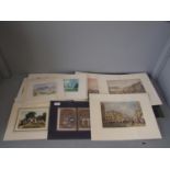 Qty of unframed prints, portfolio of the water colours of W Russell Flint forward by Malcolm Salaman