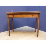 Oak fold over side table, 91cm