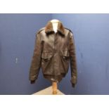 USA Sears Cow hide 1950s A2 flying jacket Mediun