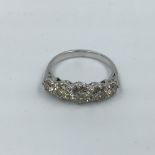 18ct white gold 5 stone diamond ring 1.9cts approx