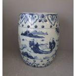 Modern ~Chinese blue & white garden seat