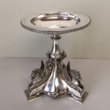 C19th Silver plated centerpiece with winged horses