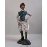 Fairweather original handmade figure of a jockey with certificate 36cm H