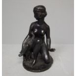 Bronze model of Leda & the swan