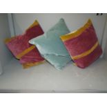 3 Oka cushions, 2 mirrors,