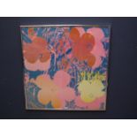 Andy Warhol studio framed pot art study of flowers