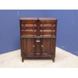 Miniature cabinet chest of 6 drawers above 2 door cupboard