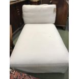 Cream upholstered day bed, 158cmL