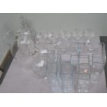 Quantity of glass including, decanters, sundae dishes, vases etc
