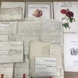 Quantity of documents ephemera & prints