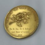 10ct gold medal for the order of the Dogwood province of British Columbia (101.5g) together with a