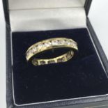 18ct yellow gold diamond full eternity ring 2cts total