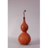 C19th Chinese natural gourd, 42cm high.