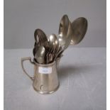 Mappin & Webb silver plated GWR 10oz milk jug, 6 silver plated teaspoons & qty of other plated