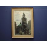 Charles Hardaker (1934) on canvas "St stephens Walbrook" signed with initials ll titled on lord