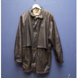 Early Burberry mens leather coat 42" chest