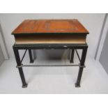 Painted metal & wood occasional table fashioned as a book