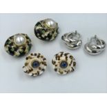 3 pairs of couture single clip earrings by Zoccai