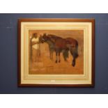 After Susan Crawford colour print "The mighty Ribot"signed on mount pub Tryon gallery London 1973