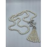 Long freshwater pearl necklace