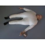 1950s scary model of an older man with amazing porcelain hands