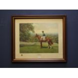 Ray miller, limited edition equine print of racehorse "Seabird III & jockey" numbered in pencil