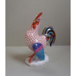 Herend porcelain figure of a cockerel, incised NO to base 5014/2 23cm H