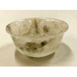 C20th Chinese hardstone bowl 9lx8cm D