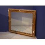 Gilt rectangular wall mirror 102x85cm