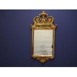 Ornate gilt framed mirror 120x62cm