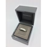 Beaverbrooks 1/2 eternity ring 18ct white gold with double line of single cut diamonds 3.9g size O