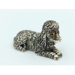 Silver miniature figure of a poodle